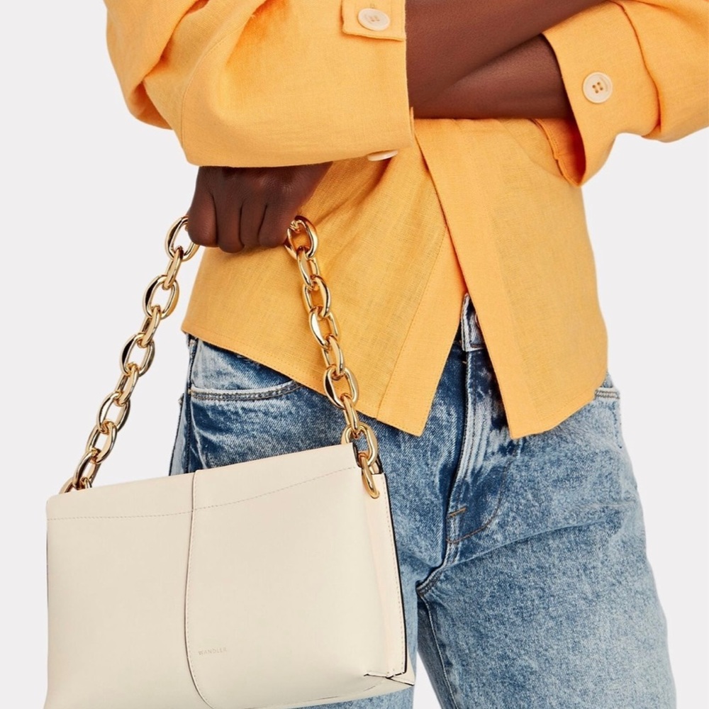 Wandler Carly mini heavy chain leather shoulder bag